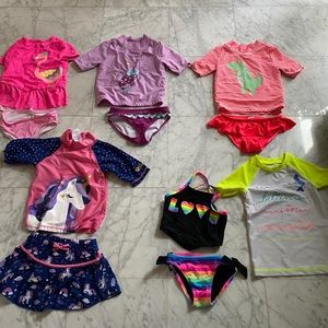 Girls Bathing Suit Bundle of 11 EUC
